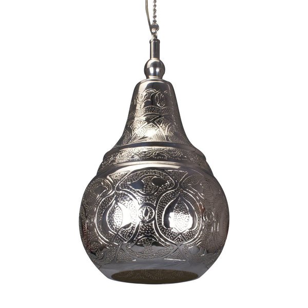 Ifrane pendant light in bright silver a Pendant by ASWAN INTERNATIONAL - Lumigado lighting