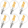 6Pcs Clear LED bulbs for the Pulsar Sputnik chandeliers. (4W warm white) Dimmable