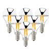 6Pcs Silver tipped LED bulbs for sputnik chandeliers. (4W warm white)
