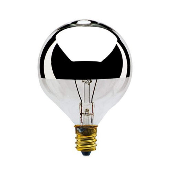 chrome tipped incandescent bulb for sputnik chandelier