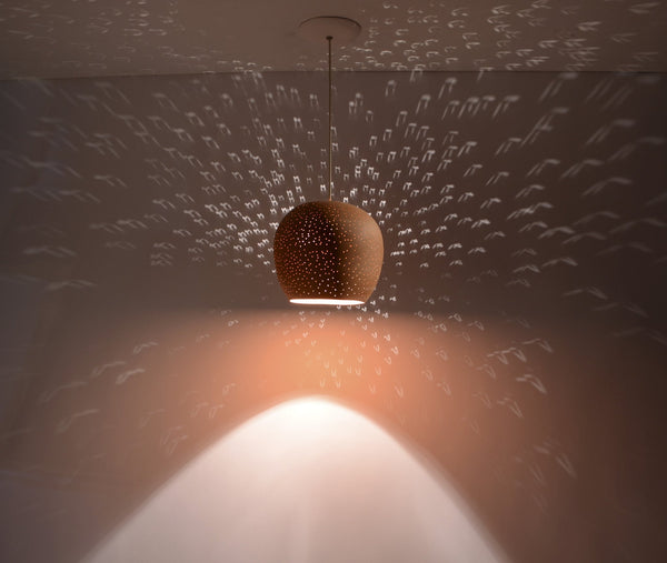 Claylight Symmetrical in terra cotta a Ceiling by Lightexture - Lumigado lighting