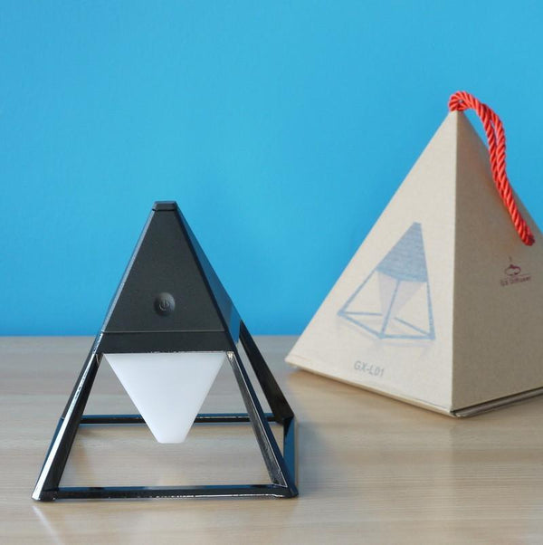 Pyramid LED table lamp in ceramic black a Table Lamp by GX - Lumigado lighting