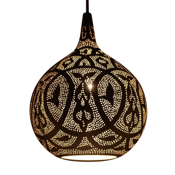 Safi medium moroccan style globe pendants - decorative pattern