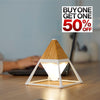 Pyramid LED table lamp in light wood